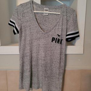Pink v-neck t-shirt